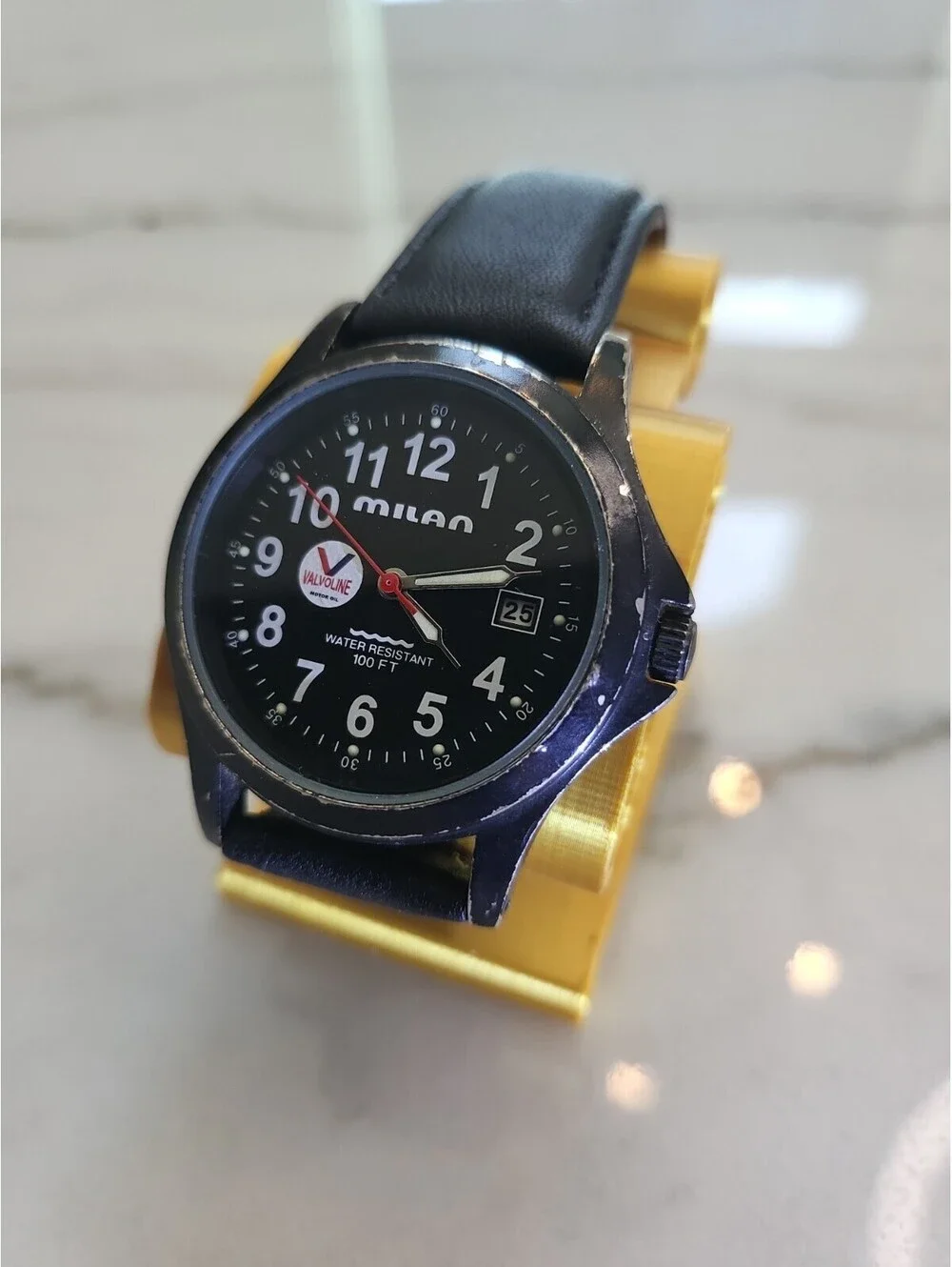 Milan Men's Quartz Watch WorksNew Battery Automobilia 41 mm Valvoline Oil 8